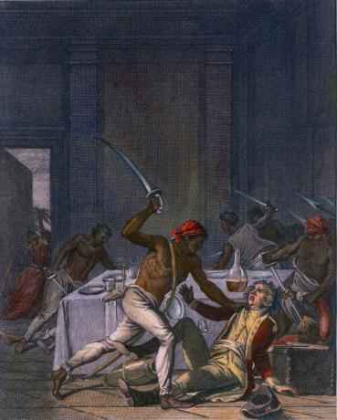 Mange af de voldelige slaveoprør resulterede i mordet på deres herrer og tilsynsmænd.