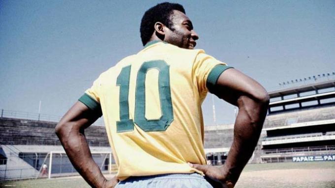 Pelé, nazionale brasiliana, maglia numero 10