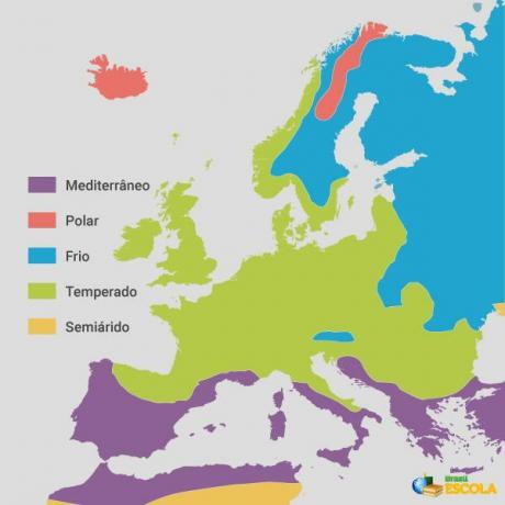 Klimatska karta Europe