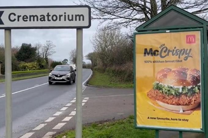 McDonald's poster in wrong place causes problems