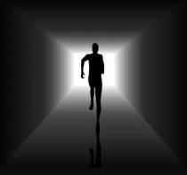 Optical illusion: Does the man run towards you or run away from you?