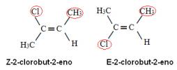 Izomerul E-Z în locul cis-trans. Izomerul E-Z