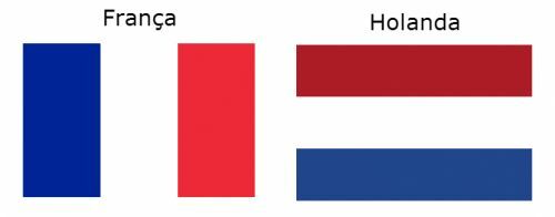 Franse vlag en Nederlandse vlag