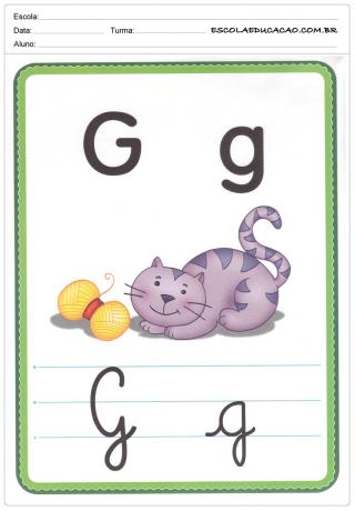 Ilustrowany alfabet - litera G