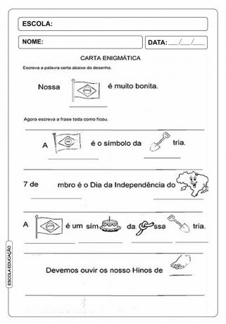 Независимост на Бразилия Дейност - загадъчно писмо