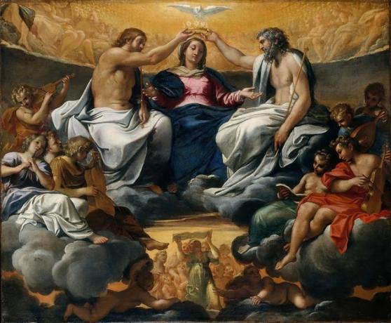 The Coronation of the Virgin, av Carraci