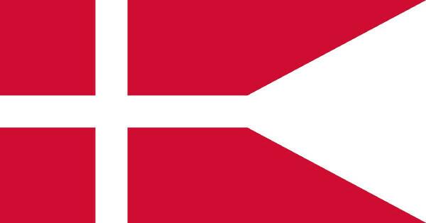 डेनमार्क का राज्य ध्वज। [1]