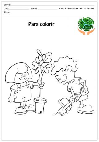 Disegni da colorare per l'ambiente prenditi cura del nostro pianeta da colorare