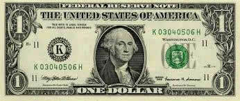 Amerikas viena dolāra banknote 