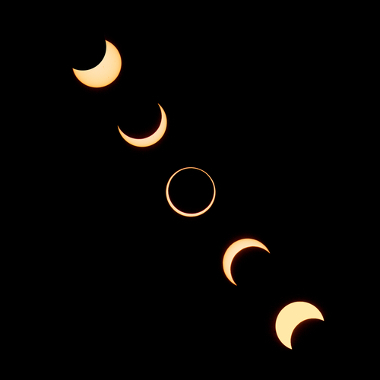 Sekvens af en ringformet solformørkelse