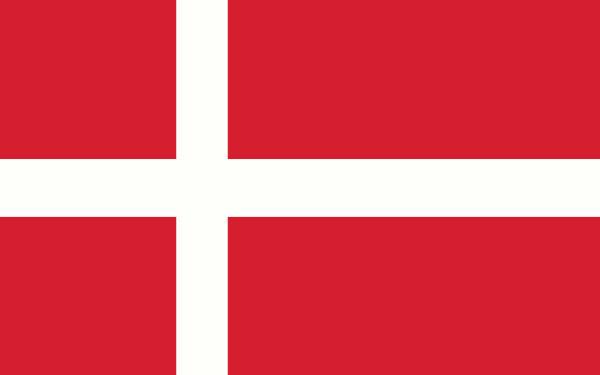डेनमार्क का झंडा।