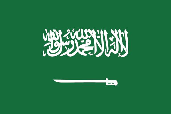  Saudiarabiens flagga.