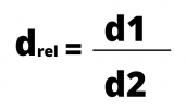 Formula 1 densitate relativă