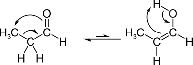 Dynamiczna izomeria konstytucyjna lub tautomery. Tautomery