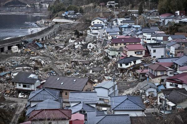 Cunami Fukušimā atstāja milzīgu postījumu taku.