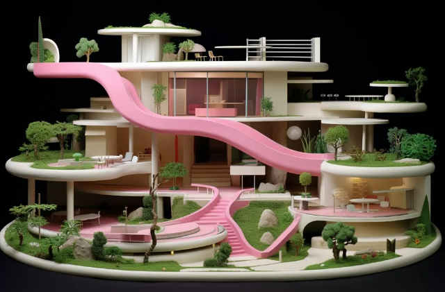 Brezilyalı mimarlar tarafından görülen Barbie evi: nasıl görünürdü? perspektifi kontrol et