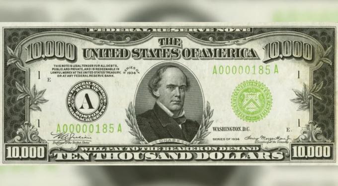 Rarity! US$10,000 bill from 1934 is auctioned for an incredible R$2.4 million; look