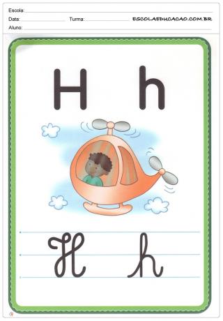 Ilustrowany alfabet - litera H
