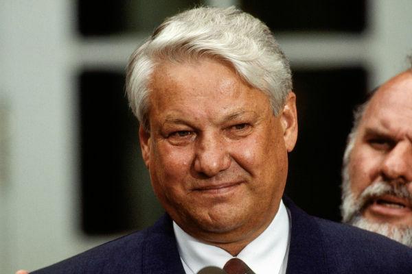  Former Russian President Boris Yeltsin after meeting with President George H. W Bush in Washington D.C. in 1991.