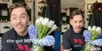 Mężczyzna nie ma randki od 4 lat i dostaje kwiaty