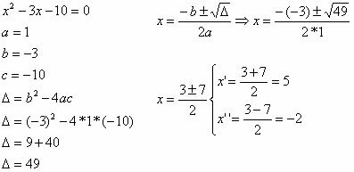 Raíz de una ecuación de segundo grado