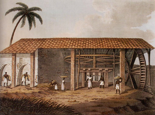  في المستعمرة البرازيلية ، يمثل نظام العبيد والعائلة الأبوية خلال مرحلة إنتاج السكر المكثف النموذج التقليدي للسيطرة.