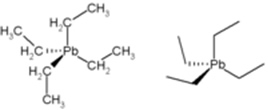 Tetraethyl-lead의 구조.