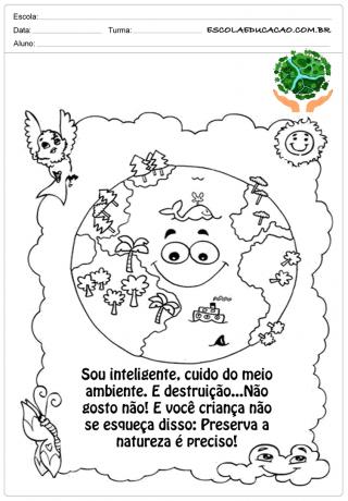 Environmental coloring pages read and then paint