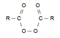 Algemene structuurformule van een organisch peroxide