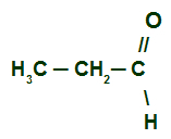 Propanal structural formula