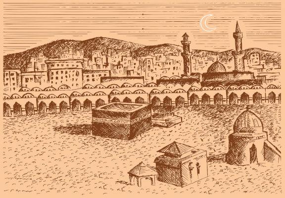 Мухаммад родился в городе Мекка, важном торговом и религиозном центре паломничества, в 570 году.