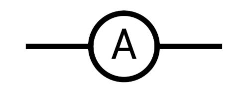Ammeter symbol.