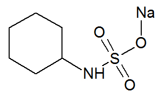 Kemisk struktur af natriumcyclamat