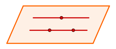 Két nem egybeeső párhuzamos egyenes által meghatározott sík