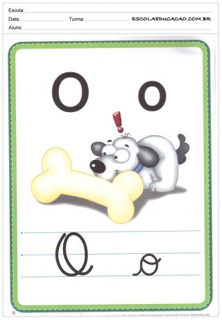 Ilustrowany alfabet - litera O