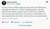 Luciano Huck kritiseras på Twitter efter att ha försvarat Novo Ensino Médio