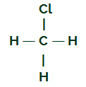 CH3Cl struktūrinė formulė