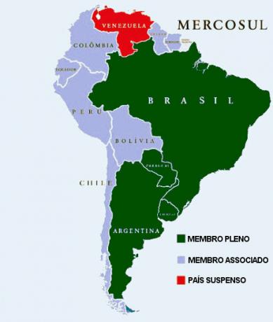 מרקוסור: שילוב מדינות. נתונים של Mercosur