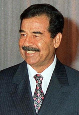Saddam Hussein, dictator of Iraq.