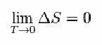 Equation or formula of the Third Law of Thermodynamics