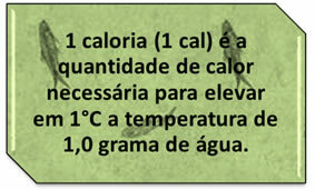 Conceptuele definitie van de calorie-eenheid. 