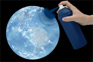 CFC-containing sprays deplete the ozone layer