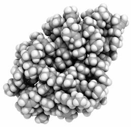 Molekylær struktur av polyisopren, hovedbestanddelen av naturgummi