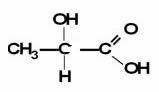 Strukturna formula mliječne kiseline
