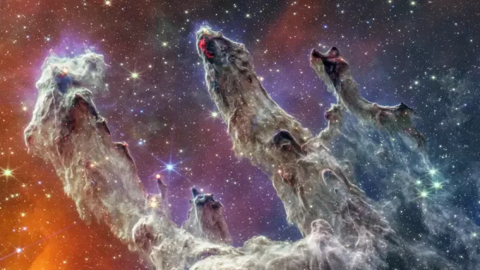 A NASA Webb-teleszkópja kísérteties képet nyújt a „teremtés oszlopairól”