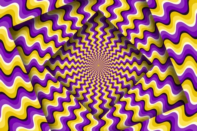 Optiskā ilūzija, kas šķiet kustīga.