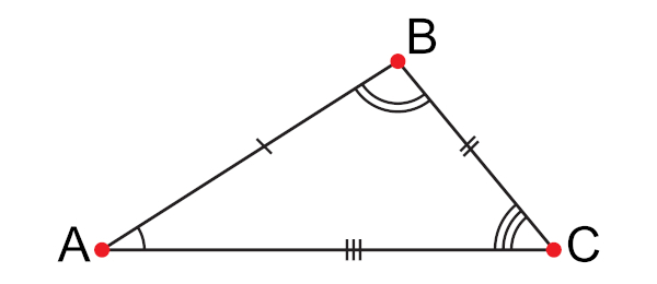 不等辺三角形：特性、面積、周囲長