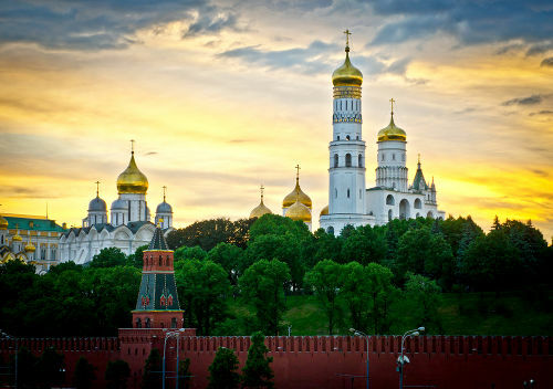 Největší věž v celém komplexu Kremlu, zvonice Ivana III. Nebo Ivana Velikého