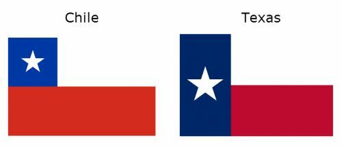 Tšiili ja Texas - lipud