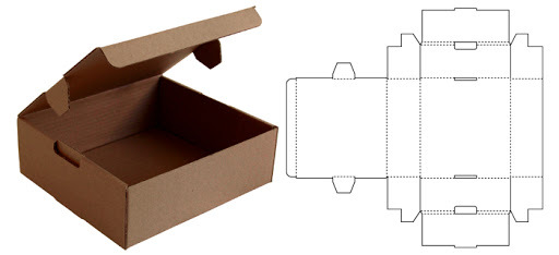 Boîte en carton, exemple de planification